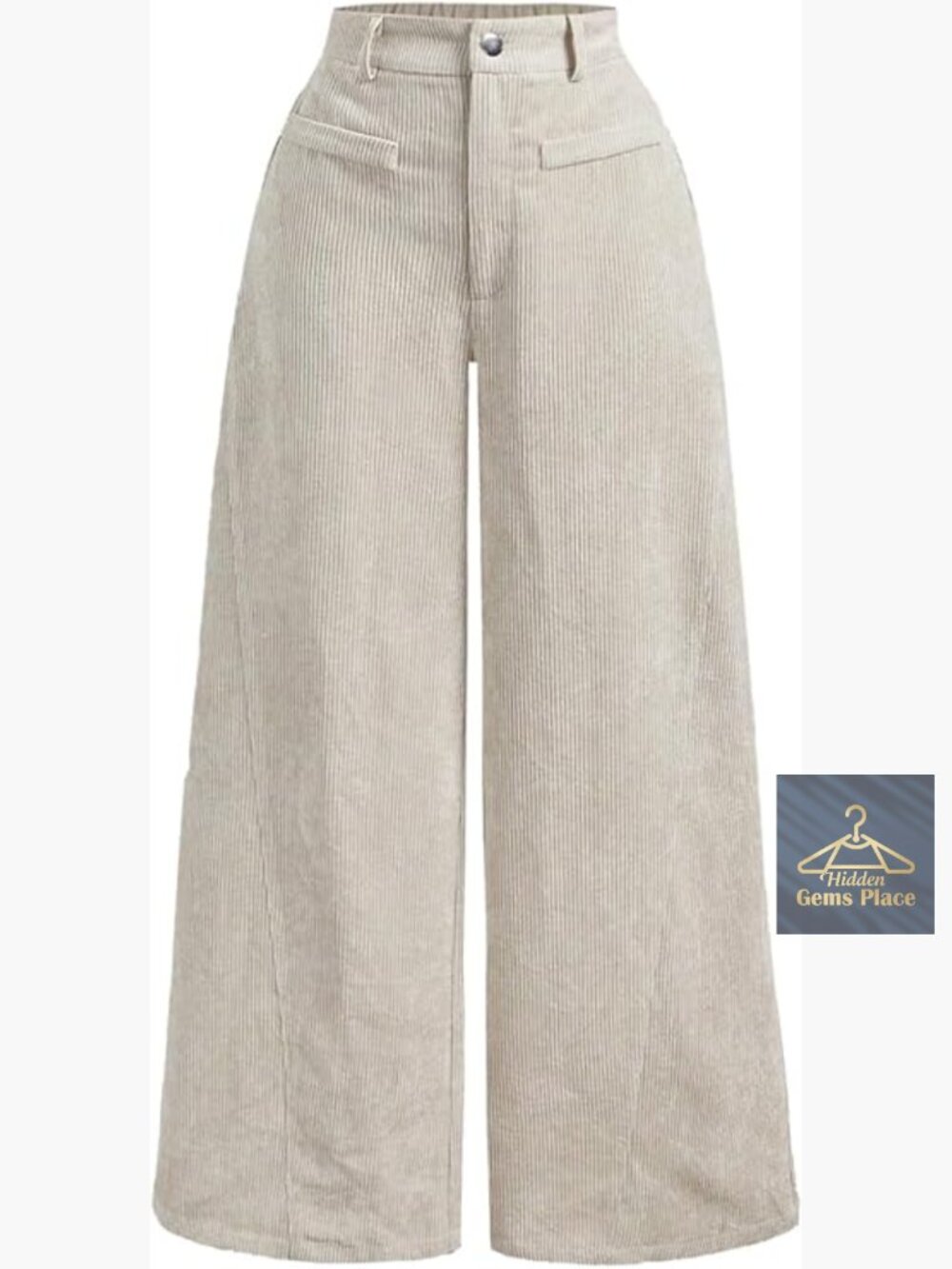 High Waisted Corduroy Wide Leg Palazzo Pants Work Business Casual